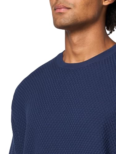 KARL LAGERFELD Mens Crewneck Textured Fitted Knit Sweater3