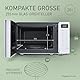 Panasonic NN-GT21QWEPG 20L Grill-Mikrowelle mit Drehteller und Gitterrost, 800 W, 1000 W Grill, LED-Display, automatisches Auftauen, insgesamt 12 Automatikprogramme, Timer, weiß