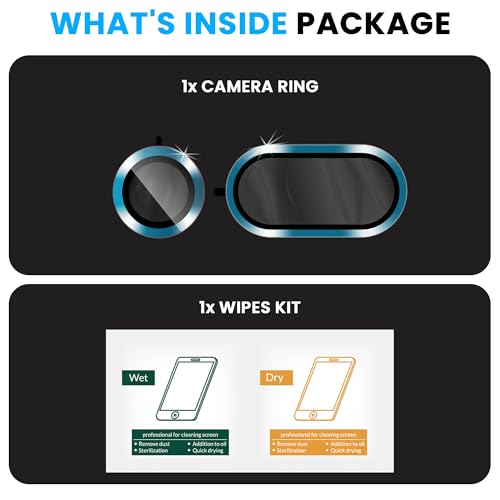 Image of FIRST MART Blue Camera Ring Guard Protector for Nothing Phone 4A Pro | Tempered Glass with Metal Alloy Rings, HD Clear, Scratch Resistant, Case-Friendly | Pack of 1
