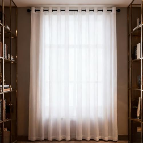 Rideau voile blanc translucide pour illuminer votre terrasse et salon cocooning