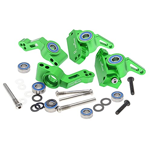 CODA RACING RC Alloy Caster Block&Steering Blocks&Rear Stub Axle Carriers for Traxxas 1/10 2WD Slash, Stampede, Rustler, Nitro Slash-Replaces Part 3736 3632 3752