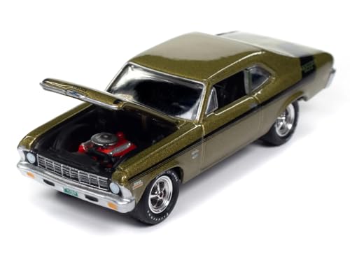 Johnny Lightning 1970 Nova Yenko Deuce Citrus Green Metallic 1:64 miniatura 1