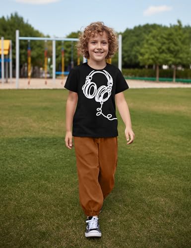 Image of Azmxynol Boys Clothes 2 Piece Outfits Summer Short Sleeve T Shirt Top + Pants Little Kid Casual Clothing Sets