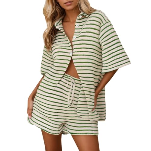 Short et haut de pyjama d'été femme ensemble 2 pièces thermorégulateur