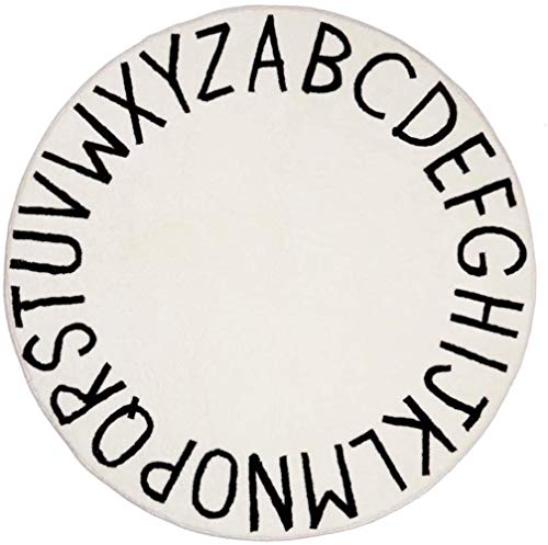 U'Artlines 160CM Alfombra De Aprendizaje Educativo Suave Para Niños Antideslizante Lavable Para Dormitorio Salón Alfombra De Juego Para Habitación Infantil Redonda