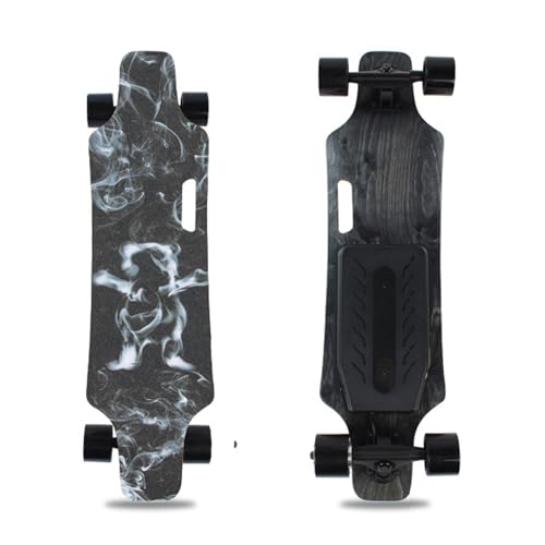 Skateboard Eléctrico para Adultos, Longboard de Crucero Completo con Pantalla Remota y de Velocidad, Batería de 110Wh, Velocidad Máxima de 25 Km/h, Rango Máximo de 15 Km, Modo de 4 Velocidades A