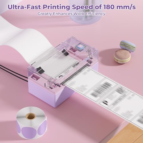 undefined MUNBYN Bluetooth Thermal Label Printer, 130B Wireless 4x6 Shipping Label Printer for Shipping Packages Small Business Office or Home, Compatible with iPhone Android iPad Windows macOS Chrome Etsy eBay の商品画像 4