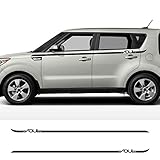 Piaobaige Car Body Side Stripes Stickers for Kia Soul 2008 2013 Auto Vinyl Decals Waist Line Decor Exterior Accessories