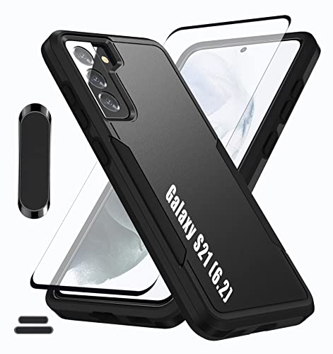 Coque Galaxy S21 hybride double couche haut de gamme avec sa protection écran en verre