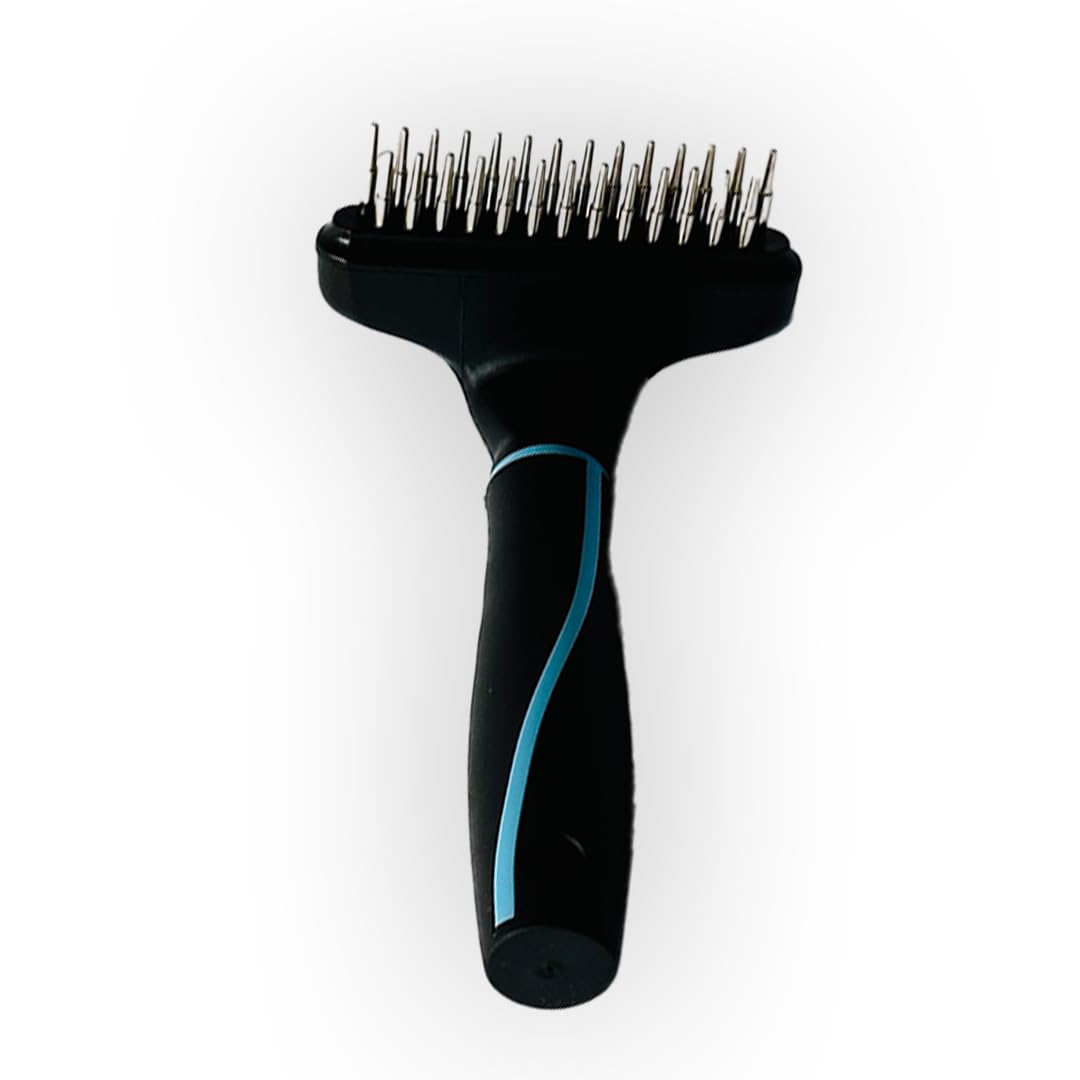 Richpet Dematting Undercoat Rake for Dogs & Cats - Deshedding Brush For Removes Loose Undercoat, Knots, Mats & Tangles, Pet Grooming Brush Great for Short to Long Hair, Small and Large Breeds (B0CNRV96VD) Amazon Price History, Amazon Price Tracker