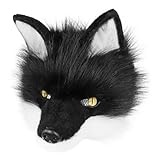hbbhml Wolf Mask Half Face Animal Dog Fox Werewolf Masks for Halloween Party Cosplay Costume Props