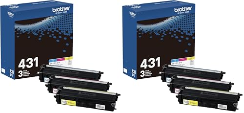 Image of Brother TN-431 ,Cyan,Magenta,Yellow,Standard Yield,Model: TN431, 3 Count (Pack of 2)