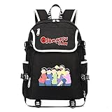 WANHONGYUE Osomatsu-san Anime Cosplay Rucksack 15.6' Laptop Backpack Book Bag with USB Charging Port Black / 8