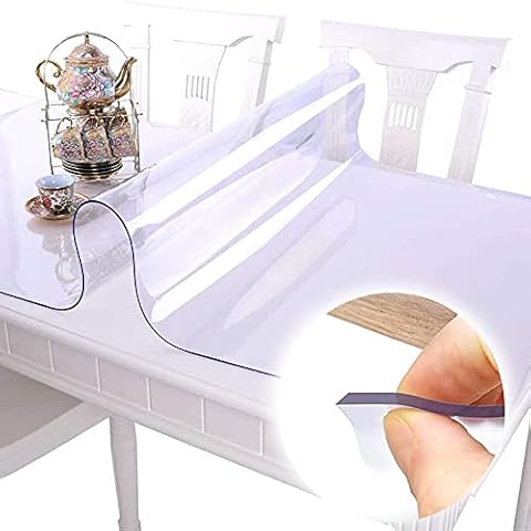 MAOYUAN PVC Protective Table Pad,Rectangle Table Cloth Waterproof,Wear Resistant,Heat-Resistant,Scratch resistant 80x120cm(31.5x47.2in),90x160cm(35.4x63in) Cover