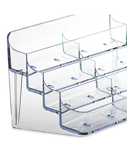 Image of SOURCE ONE 8 Pocket Desktop Clear Acrylic Business Card Holder (Pack of 2)