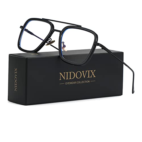 Image of Tony Stark Style Blue Light Blocking Glasses for Men Women, Iron Man and Spider-Man Computer Gaming Glasses