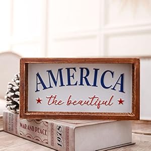 Patriotictieredtraydecoramericathebeautifuldecorativeblocksignwoodframeembossedmetaldecorationfor4thofjulymemorialdayamericanahomedecorforshelvesmantel Urban Country Home Decor Patriotic tiered tray decor america the beautiful decorative block sign wood frame embossed metal decoration for 4th of july memorial day americana home decor for shelves mantel urban country home decor