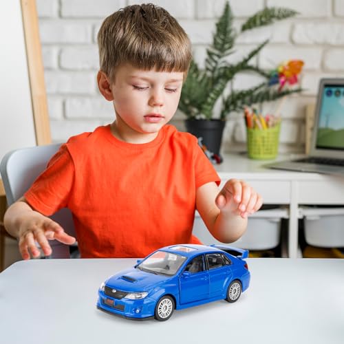 Modelo de coche escala 1:36 Subaru WRX STI2010 azul miniatura 6