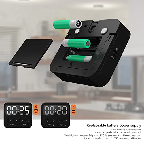 Timer,Kitchen Timer,Classroom Timer For Kids,Magnetic Digital Stopwatch Clock Countdown Countup Timer With Large Led Display Volume Adjustable For Cooking,Exercise, Baking, Desk #TOP5