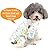 Zunea Small Dog Jumpsuit Adorable Mouse Flower Printed Overalls Soft Cotton Pyjamas Rompers Puppy Sleeping Clothes Four Legs Pjs Apparel for Pet Cats Pups XL