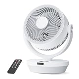 PNTCK Air Circulator Fan for Bedroom, 13" Table Fan with Remote, 90Β° Oscillating & 120Β° Tilt, 60ft Strong Airflow, Quiet 25dB Electric Fan with 4 Speeds, 4 Modes & 12H Timer