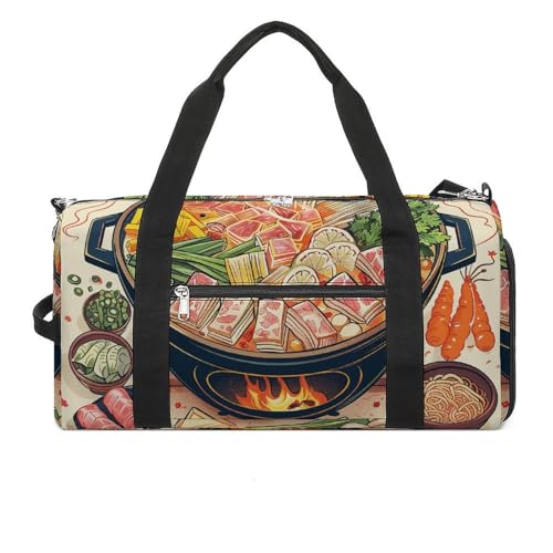 Sac de sport léger Hot Pot blanc taille unique imprimé dessin animé