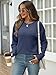 ANRABESS Women Long Sleeve Shirts Business Casual Tunic Tops Fall Lightweight Sweaters Dressy Blouses 2025 Fashion Outfits Navy Blue Small
