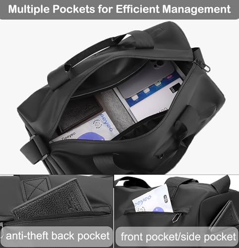 Small Gym Bag with Wet Pocket Shoes Compartment Weekender Overnight Bag Travel Duffle for Yoga Fitness Sports (ArmyGreen)3