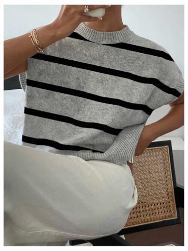Image of SOLY HUX Women's Short Sleeve Business Casual Sweater