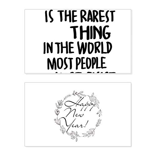 Tarjeta conmemorativa inspiradora de Año Nuevo con texto en inglés para decorar y felicitar