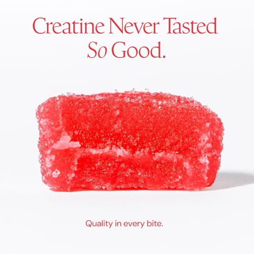 Image of Create Creatine Monohydrate Gummies for Men & Women, Boost Focus, Strength, and Endurance, Anti-Melting Formula, Vegan, Gluten-Free, Non-GMO, 1.5g of Creatine per Gummy (Sour Cherry)