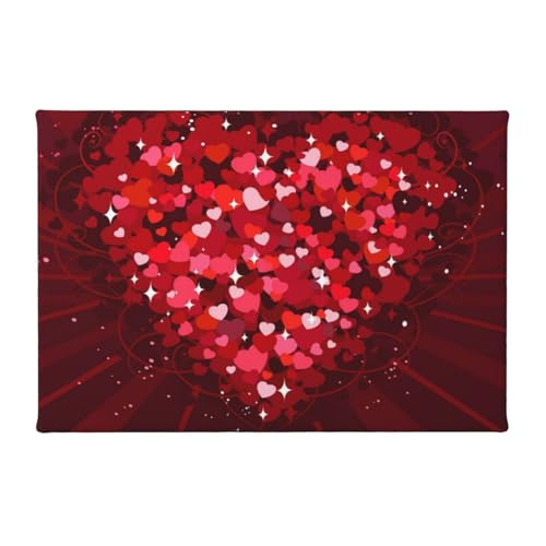 EgoMed Art mural, toile 7,8 x 11,8 pouces Peinture décorative Peinture murale pour salon, Joyeuse saint Valentin