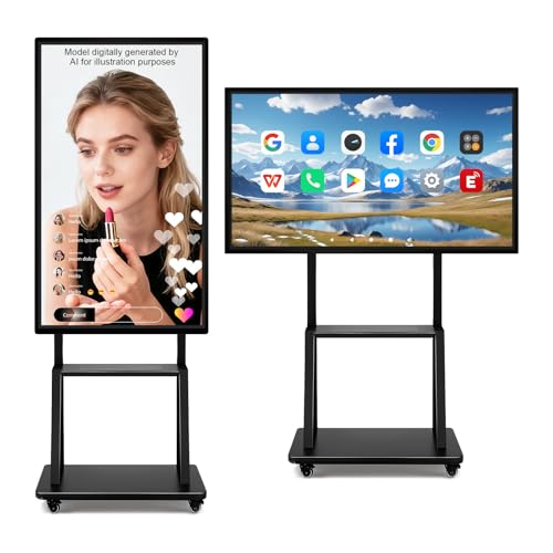 JYXOIHUB Smart Board, 49 Inch Digital Electronic Whiteboard with 8-Core CPU, Support 8K UHD Decoding, Smartboard for Classroom, Screen Mirroring for Live Streaming, Advertising(Board Only)