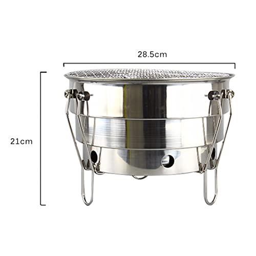 Barbecue portable pliable rond en acier avec sac inclus