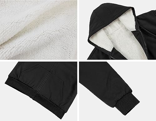 Collections Etc Ultra Soft Sherpa Lined Zip-Up Hooded Sweatshirt4
