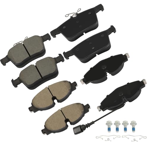 Image of cciyu D1760 & D1761 Front & Rear Ceramic Disc Brake Pads Kit Fit For Audi For A3 2015-2016,For A3 Quattro 2015-2016,For TT Quattro 2016-2018,For Volkswagen For Jetta 2019-2021