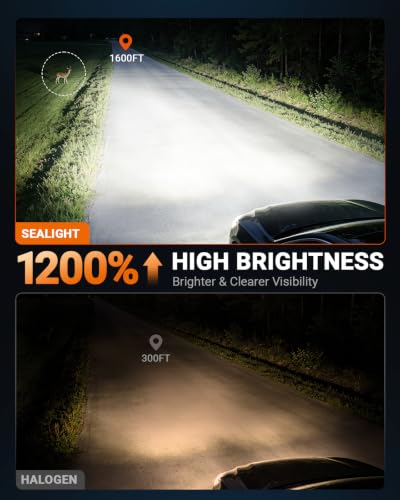 Image of SEALIGHT Fit for Toyota Camry 2007-2014 Light Bulbs, 9005 /HB3 + H11 + H11 Fog Lights LED Combo, 180000LM 6500K Cool White, 1200% Brighter, Premium Cooling System, Plug and Play, Pack of 6