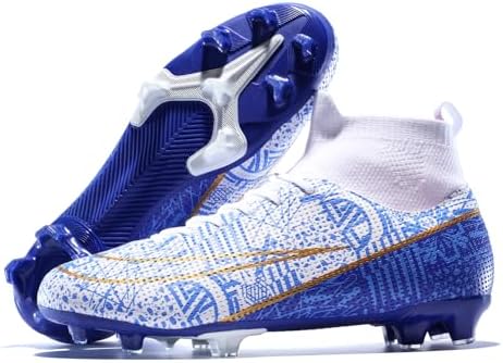 Unisex-Adult Soccer Cleats Lightweight Futsal Training Football Shoes for Big Boys