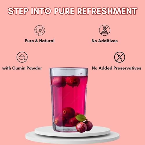 Image of Nutrinat Amrut Kokum - 500ml (Pack of 1) | Fruit Concentrate | Pure & Natural Kokam Sharbat with No Added Preservatives | Kokam Concentrate with Cumin Powder