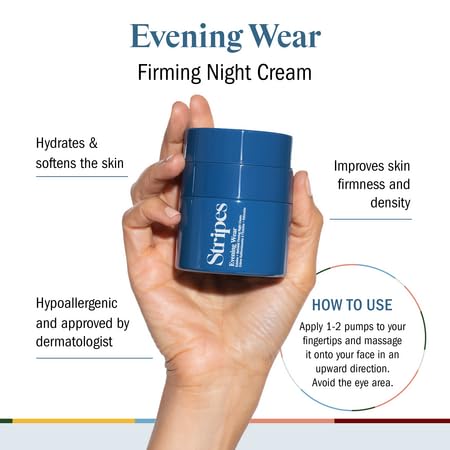 STRIPES Beauty Naomi Watts Evening Wear Retinol Night Cream Improve Fine Lines Wrinkles Boost Radiance Elasticity Sensitive Skin Safe Menopause Support 1.7 Fl Oz - Image 2