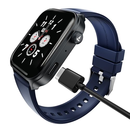 Image of boAt Storm Call 4 India's first Smartwatch with Type-C Charging,1.96 inch (4.97 cm) HD Display, Functional Crown, BT Calling, Sports Modes, Heart Rate, SpO2, Sleep & Stress Tracking, SOS, IP68 (Navy Blue)