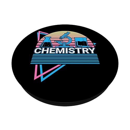 Chemistry Retro PopSockets Swappable PopGrip, Black - Image 2