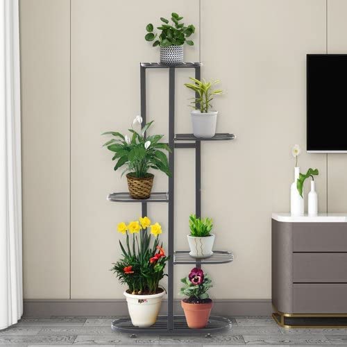TRUST STORE® 6 TIER 7 POTTED IRON PLANT STAND FOR OUTTDOOR, INDOOR BALCONY LIVING ROOM {WITHOUT POT WHITE} (6 of 7 BLACK) (B0BQBHDT5L) Amazon Price History, Amazon Price Tracker