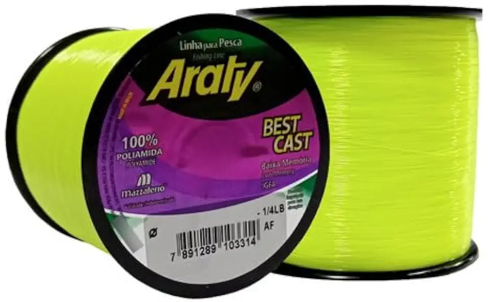 Linha Monofilamento Araty Best Cast 0.25Mm 4,9Kg 1739M Amarelo