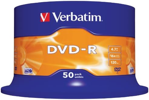 Verbatim 43548 4.7GB 16x DVD-R Matt Silver - 50 Pack Spindle