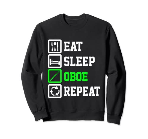 Comer Dormir Oboe Repetir Divertido Oboe Papá Sudadera