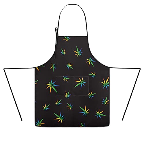 Apron for Mom Rainbow Foliage Leaf Seed Party Waitress Apron