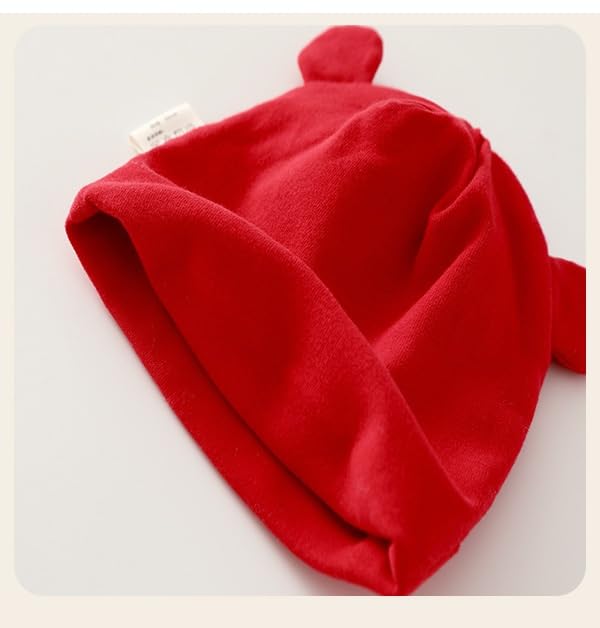 Red Warm Winter Baby Hat for Chinese New Year, Birthday, Christmas, Newborn Chinese Baby Blessing Hat Fu2