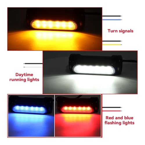 Feu arrière moto stroboscopique 12LED 12V pour une signalisation claire - 6