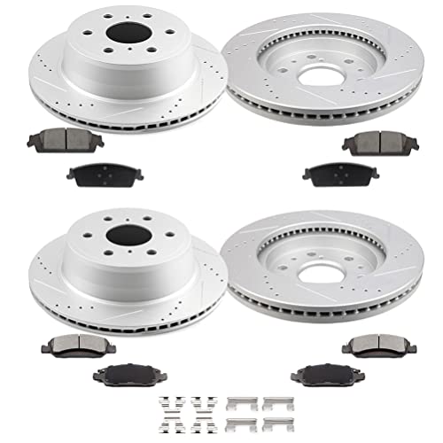 Image of SCITOO Brake Kits Front Rear Brake Rotors Brake Pad:55097;55133;D1363;D1707 | Fit For Cadillac For Escalade,For Escalade ESV,For Chevrolet For Silverado 1500,For Suburban,For Tahoe